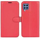 For Samsung Galaxy M22 Litchi Texture Horizontal Flip Protective Case with Holder & Card Slots & Wallet(Red) - 1