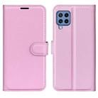 For Samsung Galaxy M22 Litchi Texture Horizontal Flip Protective Case with Holder & Card Slots & Wallet(Pink) - 1