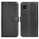 For Huawei nova Y60 Litchi Texture Horizontal Flip Protective Case with Holder & Card Slots & Wallet(Black) - 1