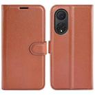 For Huawei nova 9 Litchi Texture Horizontal Flip Protective Case with Holder & Card Slots & Wallet(Brown) - 1