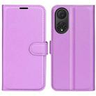 For Huawei nova 9 Litchi Texture Horizontal Flip Protective Case with Holder & Card Slots & Wallet(Purple) - 1