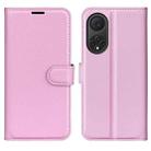 For Huawei nova 9 Litchi Texture Horizontal Flip Protective Case with Holder & Card Slots & Wallet(Pink) - 1