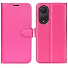 For Huawei nova 9 Litchi Texture Horizontal Flip Protective Case with Holder & Card Slots & Wallet(Rose Red) - 1