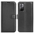 For Xiaomi Redmi Note 11 Litchi Texture Horizontal Flip Protective Case with Holder & Card Slots & Wallet(Black) - 1