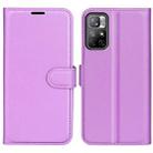 For Xiaomi Redmi Note 11 Litchi Texture Horizontal Flip Protective Case with Holder & Card Slots & Wallet(Purple) - 1