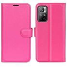 For Xiaomi Redmi Note 11 Litchi Texture Horizontal Flip Protective Case with Holder & Card Slots & Wallet(Rose Red) - 1