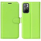 For Xiaomi Redmi Note 11 Litchi Texture Horizontal Flip Protective Case with Holder & Card Slots & Wallet(Green) - 1