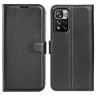 For Xiaomi Redmi Note 11 Pro / Note 11 Pro+ Litchi Texture Horizontal Flip Protective Case with Holder & Card Slots & Wallet(Black) - 1