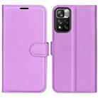 For Xiaomi Redmi Note 11 Pro / Note 11 Pro+ Litchi Texture Horizontal Flip Protective Case with Holder & Card Slots & Wallet(Purple) - 1