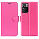 For Xiaomi Redmi Note 11 Pro / Note 11 Pro+ Litchi Texture Horizontal Flip Protective Case with Holder & Card Slots & Wallet(Rose Red) - 1