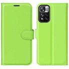 For Xiaomi Redmi Note 11 Pro / Note 11 Pro+ Litchi Texture Horizontal Flip Protective Case with Holder & Card Slots & Wallet(Green) - 1