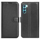 For OPPO K9 Pro Litchi Texture Horizontal Flip Protective Case with Holder & Card Slots & Wallet(Black) - 1