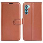 For OPPO K9 Pro Litchi Texture Horizontal Flip Protective Case with Holder & Card Slots & Wallet(Brown) - 1