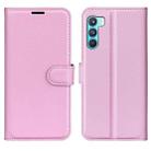 For OPPO K9 Pro Litchi Texture Horizontal Flip Protective Case with Holder & Card Slots & Wallet(Pink) - 1