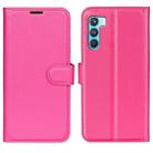 For OPPO K9 Pro Litchi Texture Horizontal Flip Protective Case with Holder & Card Slots & Wallet(Rose Red) - 1