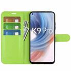 For OPPO K9 Pro Litchi Texture Horizontal Flip Protective Case with Holder & Card Slots & Wallet(Green) - 4