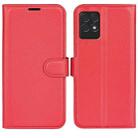 For OPPO Realme 8i Litchi Texture Horizontal Flip Protective Case with Holder & Card Slots & Wallet(Red) - 1