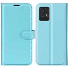 For OPPO Realme 8i Litchi Texture Horizontal Flip Protective Case with Holder & Card Slots & Wallet(Blue) - 1