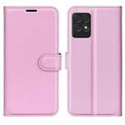 For OPPO Realme 8i Litchi Texture Horizontal Flip Protective Case with Holder & Card Slots & Wallet(Pink) - 1