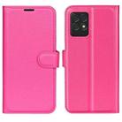 For OPPO Realme 8i Litchi Texture Horizontal Flip Protective Case with Holder & Card Slots & Wallet(Rose Red) - 1