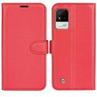 For OPPO Realme Narzo 50i Litchi Texture Horizontal Flip Protective Case with Holder & Card Slots & Wallet(Red) - 1