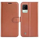 For OPPO Realme Narzo 50i Litchi Texture Horizontal Flip Protective Case with Holder & Card Slots & Wallet(Brown) - 1