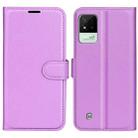 For OPPO Realme Narzo 50i Litchi Texture Horizontal Flip Protective Case with Holder & Card Slots & Wallet(Purple) - 1