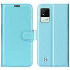 For OPPO Realme Narzo 50i Litchi Texture Horizontal Flip Protective Case with Holder & Card Slots & Wallet(Blue) - 1