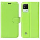 For OPPO Realme Narzo 50i Litchi Texture Horizontal Flip Protective Case with Holder & Card Slots & Wallet(Green) - 1