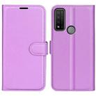 For TCL 20 R 5G Litchi Texture Horizontal Flip Phone Protective Case with Holder & Card Slots & Wallet(Purple) - 1