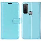 For TCL 20 R 5G Litchi Texture Horizontal Flip Phone Protective Case with Holder & Card Slots & Wallet(Blue) - 1