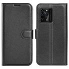 For ZTE Blade V30 Litchi Texture Horizontal Flip Phone Protective Case with Holder & Card Slots & Wallet(Black) - 1