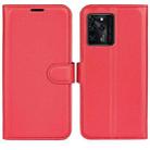 For ZTE Blade V30 Litchi Texture Horizontal Flip Phone Protective Case with Holder & Card Slots & Wallet(Red) - 1