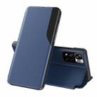 For Xiaomi Redmi Note 11 Attraction Flip Holder Leather Phone Case(Blue) - 1