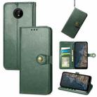 For Nokia C20 Solid Color Leather Buckle Phone Case(Green) - 1