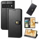 For Google Pixel 6 Pro Solid Color Leather Buckle Phone Case(Black) - 1