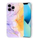 Laser Marble TPU Phone Case For iPhone 13 Pro(Purple) - 1