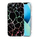 For iPhone 13 Laser Marble TPU Phone Case(Black) - 1