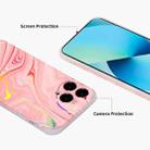 Laser Marble TPU Phone Case For iPhone 13(Pink) - 4