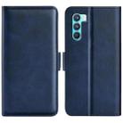 For OPPO K9 Pro Dual-side Magnetic Buckle Horizontal Flip Leather Case with Holder & Card Slots & Wallet(Dark Blue) - 1