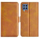 For Samsung Galaxy M22 Dual-side Magnetic Buckle Horizontal Flip Leather Case with Holder & Card Slots & Wallet(Yellow) - 1