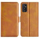 For Samsung Galaxy M52 5G Dual-side Magnetic Buckle Horizontal Flip Leather Case with Holder & Card Slots & Wallet(Yellow) - 1