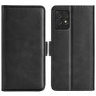 For OPPO Realme 8i Dual-side Magnetic Buckle Horizontal Flip Leather Case with Holder & Card Slots & Wallet(Black) - 1