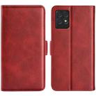 For OPPO Realme 8i Dual-side Magnetic Buckle Horizontal Flip Leather Case with Holder & Card Slots & Wallet(Red) - 1
