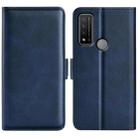 For TCL 20 R 5G  Dual-side Magnetic Buckle Horizontal Flip Phone Leather Case with Holder & Card Slots & Wallet(Dark Blue) - 1
