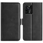 For ZTE Blade V30 Dual-side Magnetic Buckle Horizontal Flip Phone Leather Case with Holder & Card Slots & Wallet(Black) - 1