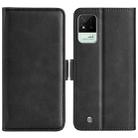 For OPPO Realme Narzo 50i Dual-side Magnetic Buckle Horizontal Flip Leather Case with Holder & Card Slots & Wallet(Black) - 1