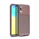 Beetle Series Carbon Fiber Texture Shockproof TPU Case for Galaxy A10e(Brown) - 1