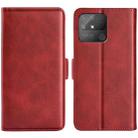 For OPPO Realme Narzo 50A Dual-side Magnetic Buckle Horizontal Flip Leather Case with Holder & Card Slots & Wallet(Red) - 1