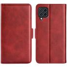 For Samsung Galaxy F22 Dual-side Magnetic Buckle Horizontal Flip Leather Case with Holder & Card Slots & Wallet(Red) - 1